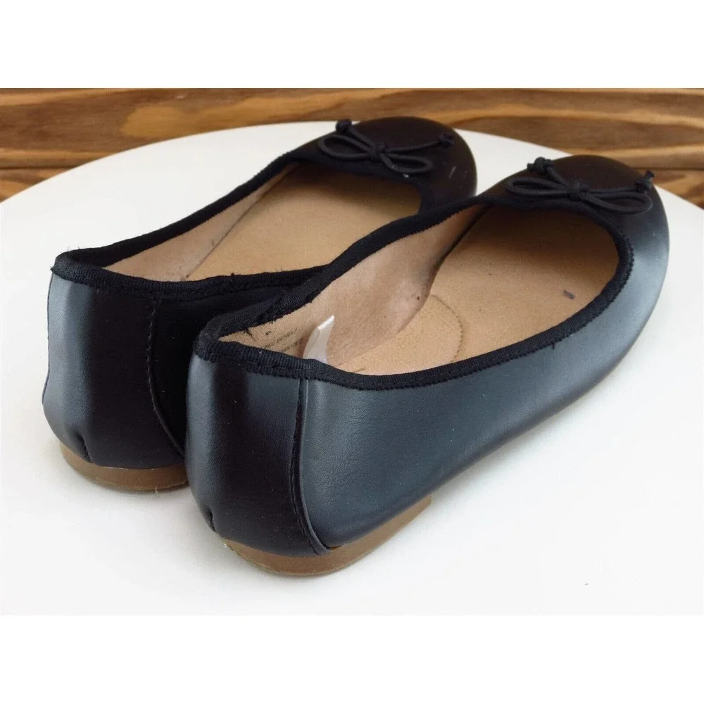 Cat & Jack Sz 4 Shoes Girls Youth Ballet Black Synthetic Slip On‎